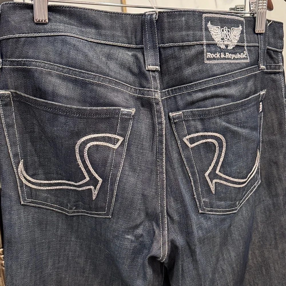 Rock & Republic Dark Wash Straight Jeans